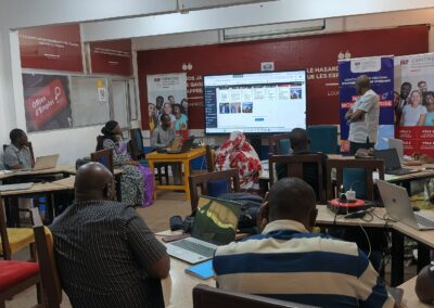 3ème jour de formation des techniciens de FIER II sur le site web.