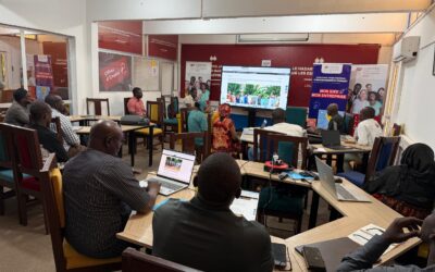 Les techniciens du projet FIER II en renforcement de capacité en animation de site web.